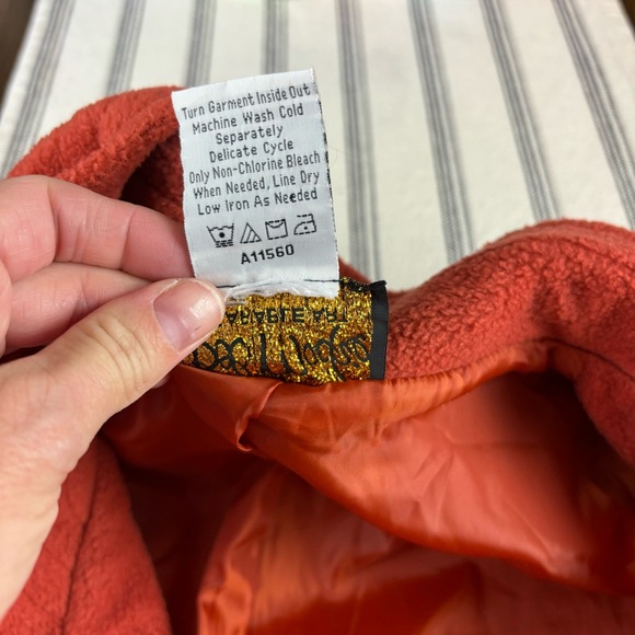 1990's Bob Mackie wearable Art Women's Embroidered Jacket Rust Color Size Small - Picture 10 of 16